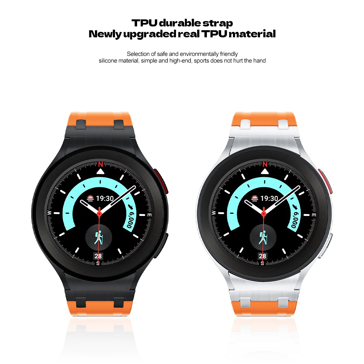 Ремешок силиконовый для Samsung Galaxy Watch 6 5 4 40 мм 44 Classic 43 47