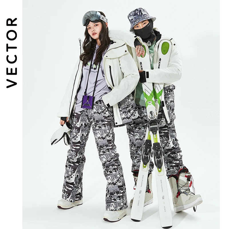 VECTOR  Men Women Ski Suit Ski Jacket Ski Pants Winter Warm Windproof Waterproof Outdoor Sports Snowboard Ski Coat Trousers