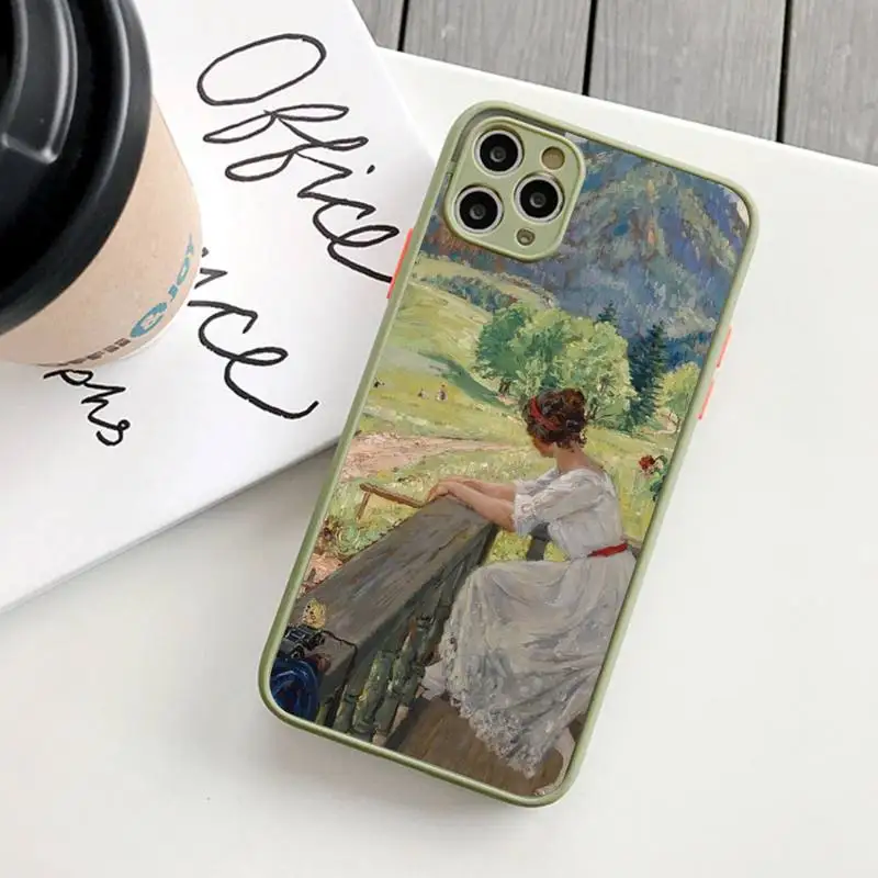 Claude Monet Print Phone Case for iPhone 14 11 12 13 Mini Pro Max 8 7 Plus X XR XS MAX Translucent Matte Cover