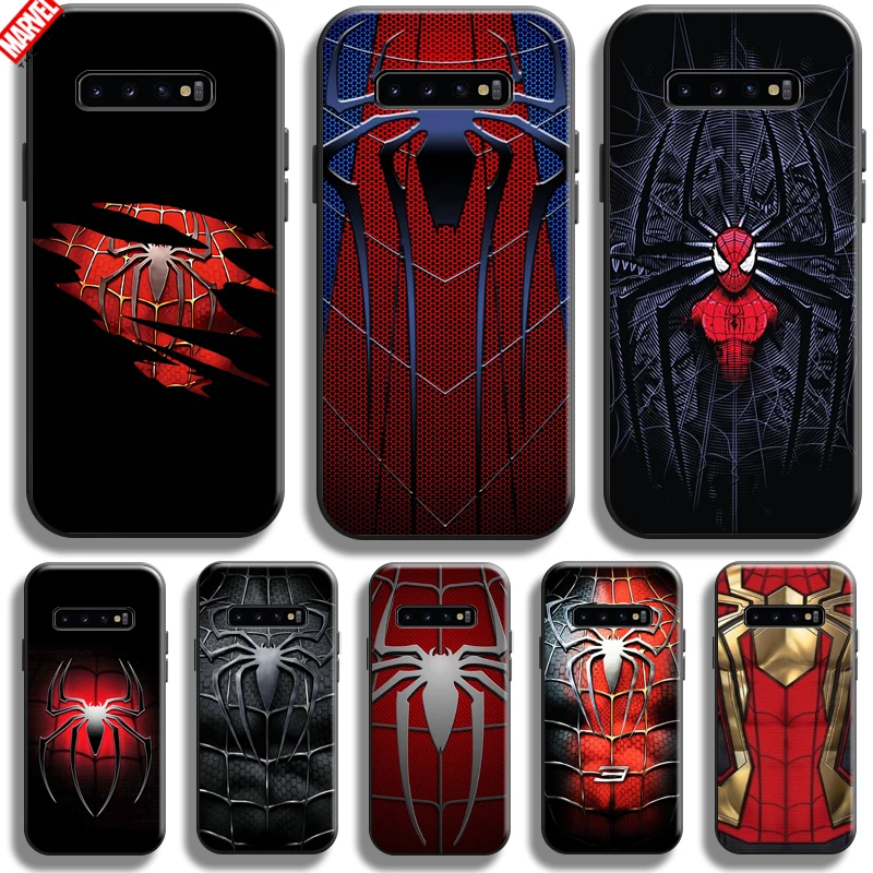 

Spiderman Logo For Samsung Galaxy S10 S10 Plus S10 Lite S10E S10 5G Phone Case Carcasa Soft Black Funda Back