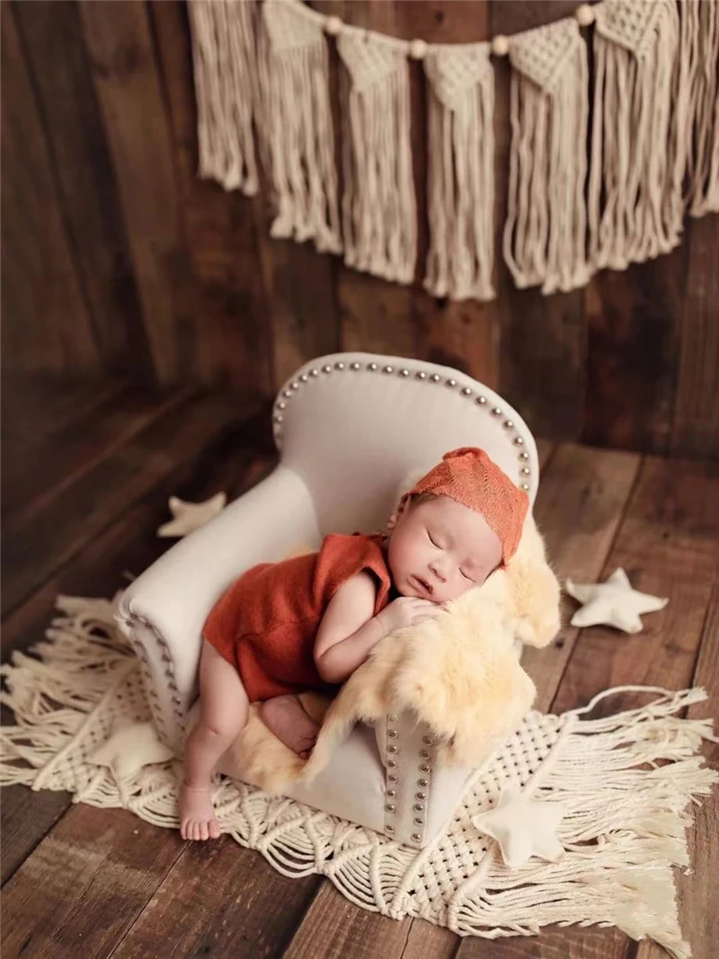 Dvotinst Newborn Photography Props for Baby Posing Mini Sofa Arm Chair Pillow Fotografia Accessories Studio Shooting Photo Props enlarge