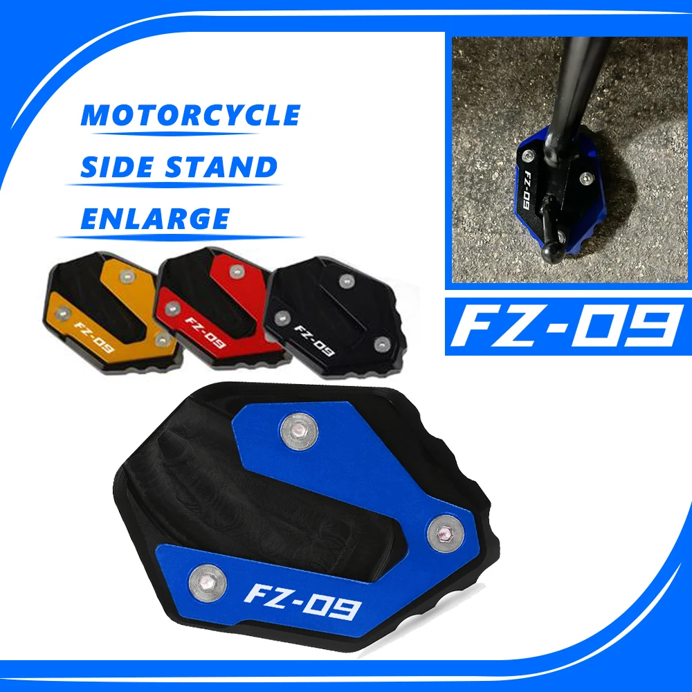 

FZ09 Kickstand Foot Side Stand Extension Pad Support Plate FOR YAMAHA FZ-09 FZ 09 2013-2023 2022 2021 2020 2019 2018 2017 2016