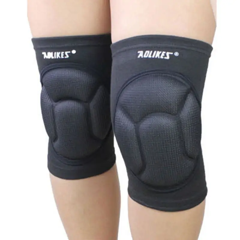 

1 Pair Sports Elastic Knee Protector Compression Knee Pads Thickened Sponge Knees Brace Support for Dancing Workout Training