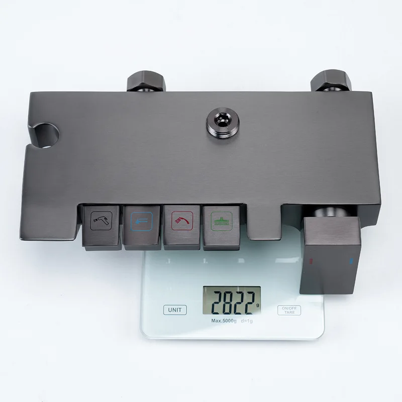 Душевой набор из нержавеющей стали 304 никель/серые клавиши фортепиано душевая