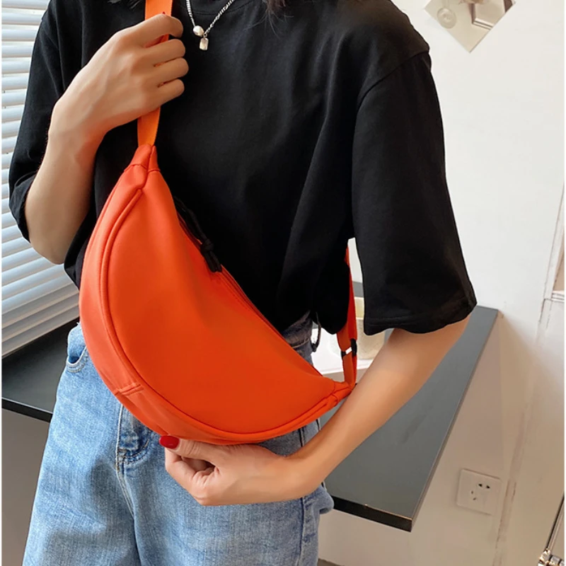 

Crossbody Canvas Sling Bag for Women 2022 Simple Hobos Chest Bag Students Shoulder Bag with Adjustable Strap Handbags for Women