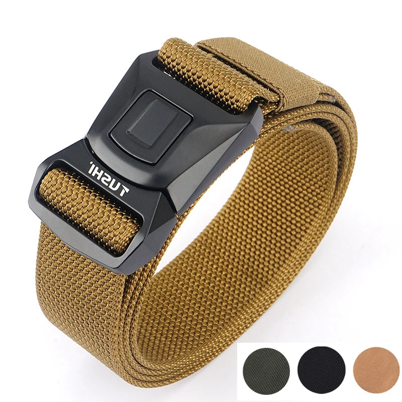 

Mens Tactical Belt Military Army Canvas Ceinture Outdoor Sport Automatic Buckle Hunting Hiking Belts