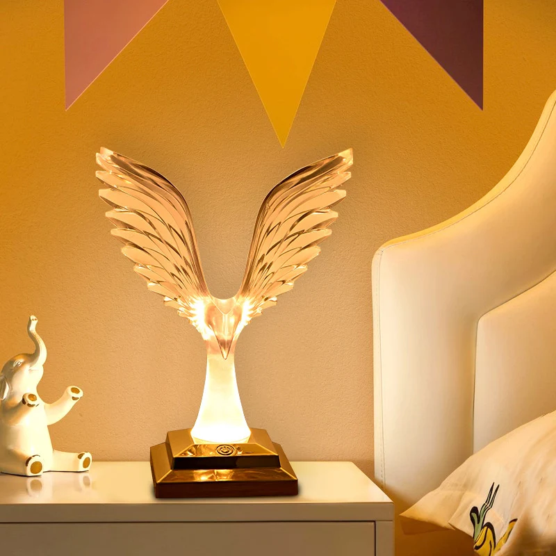 

Креативные аксессуары для домашнего декора, ночная лампа в виде орла, декор для комнаты, скульптура в виде животного, современная настольна...