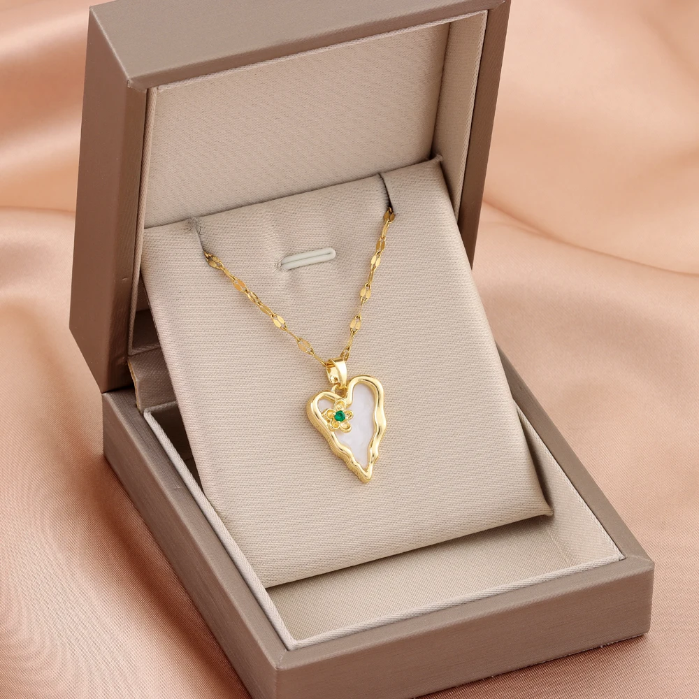 Модное ожерелье в форме сердца с подвеской для женщин модный аксессуар из