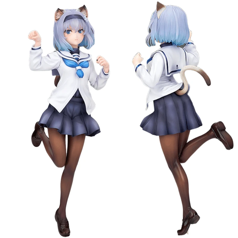 

Anime Figure Peripheral Alter Dragon King Work Empty Silver Cat Ears Ver Senior Sister 1/7 Figure Model Ornaments Toys Gifts