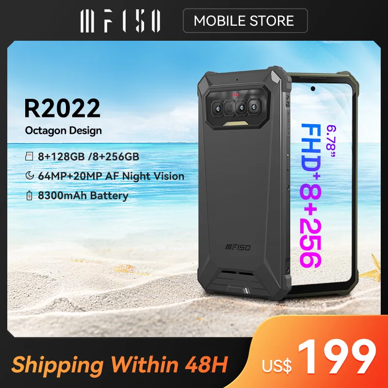 

IIIF150 Global Version R2022 Smartphone 64MP +20MP Night Vision MTK G95 6.78"FHD+90hz 8300mAh Waterproof Rugged Phone 8GB+128GB