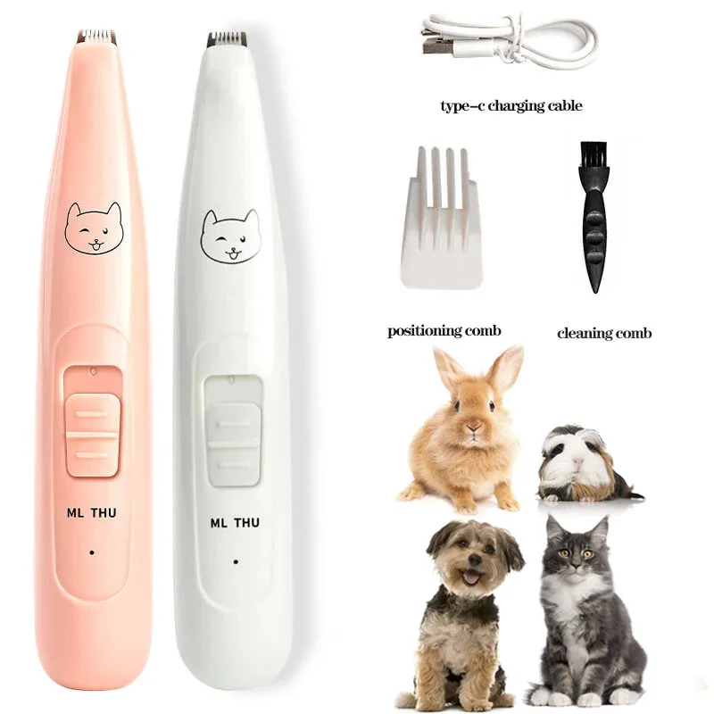 Electric Dog Paw Hair Cutter Cat Hair Clippers USB Charging Dog Hairdressing Trimmer Pet Foot Eyes Hair Scissor Pet Grooming