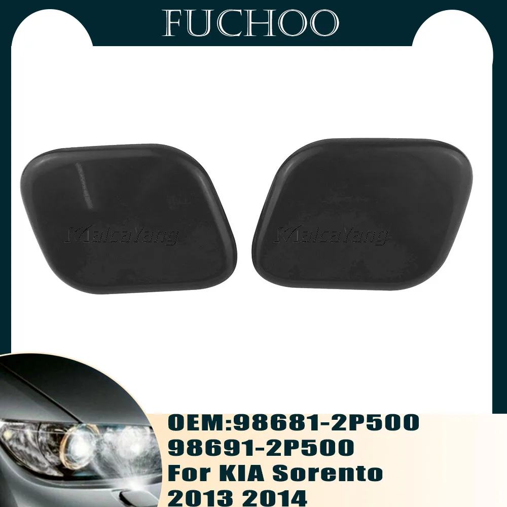 

Car styling For KIA SORENTO 2013 2014 Left and Right bumper headlamp Headlight Washer Cover Cap 98681-2P500 98691-2P500