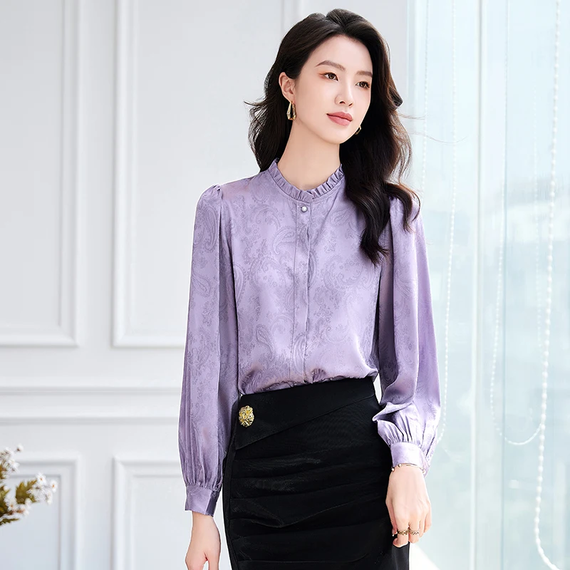 NAVIU новая мода красивая рубашка с цветочным принтом осень длинным рукавом