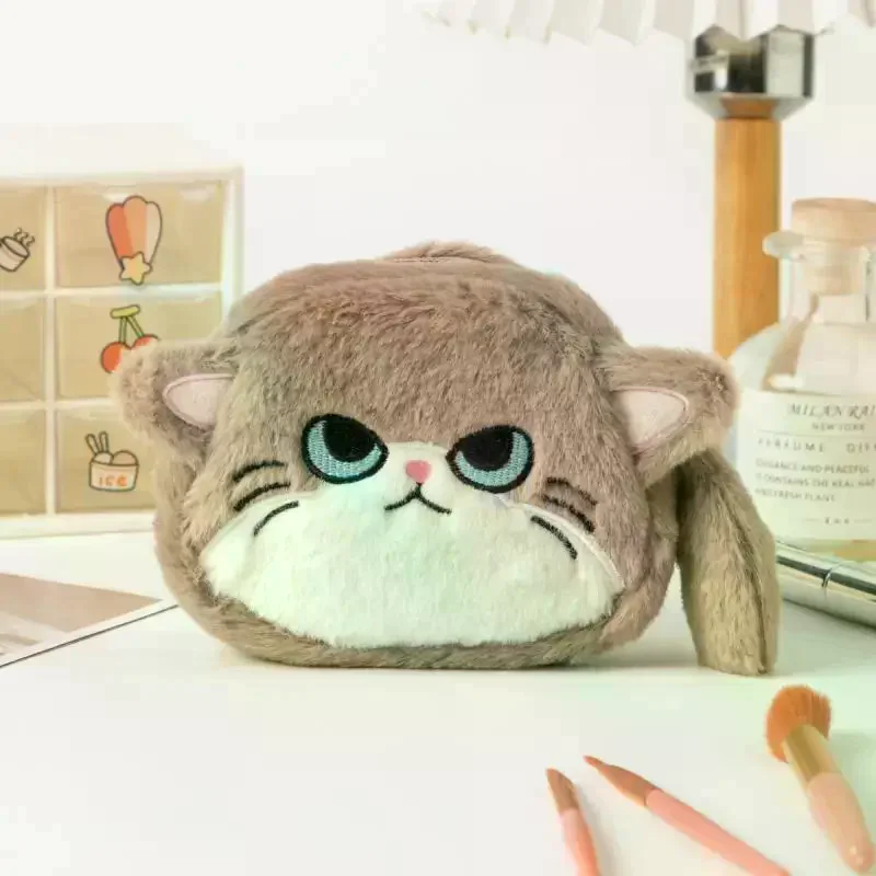 Плюшевый кошелек для мелочи в виде котенка, мультяшный кошелек с ушками, сумка для наушников, ключей, помады, подарок для девочек, милый аксессуар. (art.: 3920dccd8a967) - 3920dccd8a967