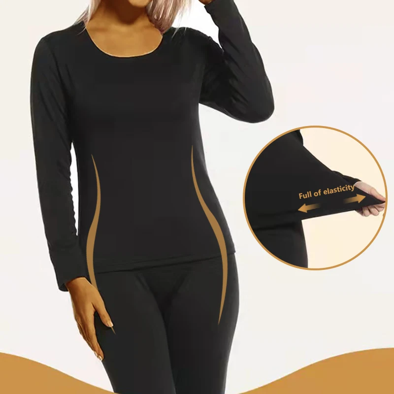 Winter Thermal Underwear Women High Elasticity Seamless Keep Warm Underwear Suit Intimates Sexy Ladies Women Shaped Sets Clothes