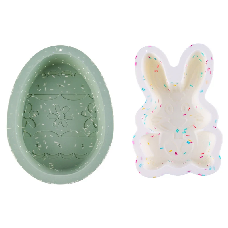 

1PC Dessert Silicone Mold Food Grade Heat Resistant Easter Bunny Egg Shape Cake Mold Food Grade for Baking
