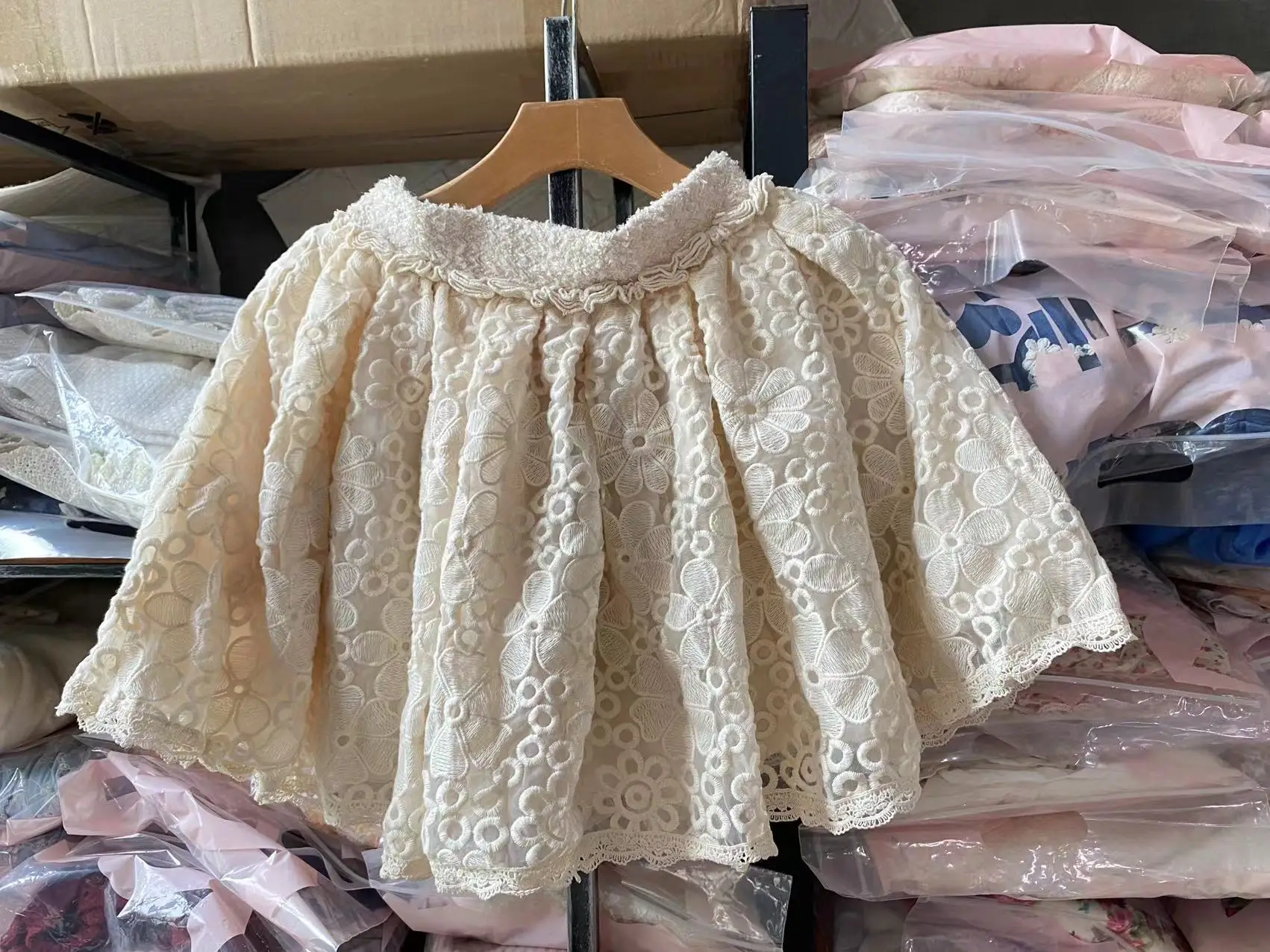 Распродажа японское трикотажное хлопковое кружевное мини-платье Лиз Лизы из