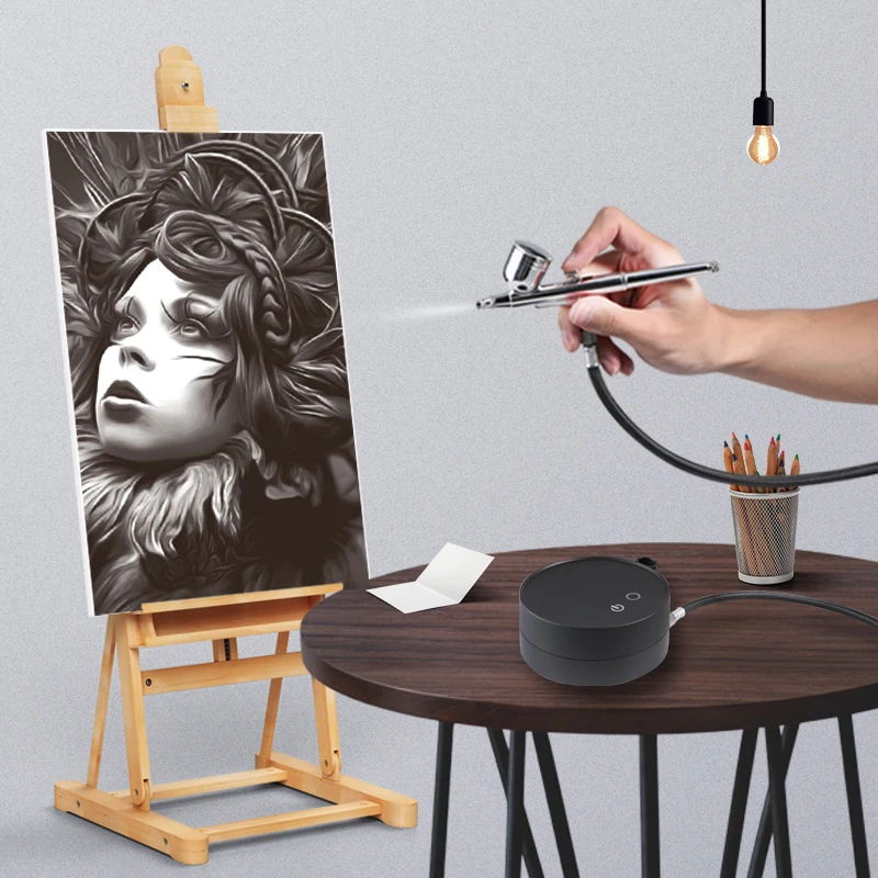 Аэрограф Двойного действия с воздушным компрессором 0 3 мм набор для очистки