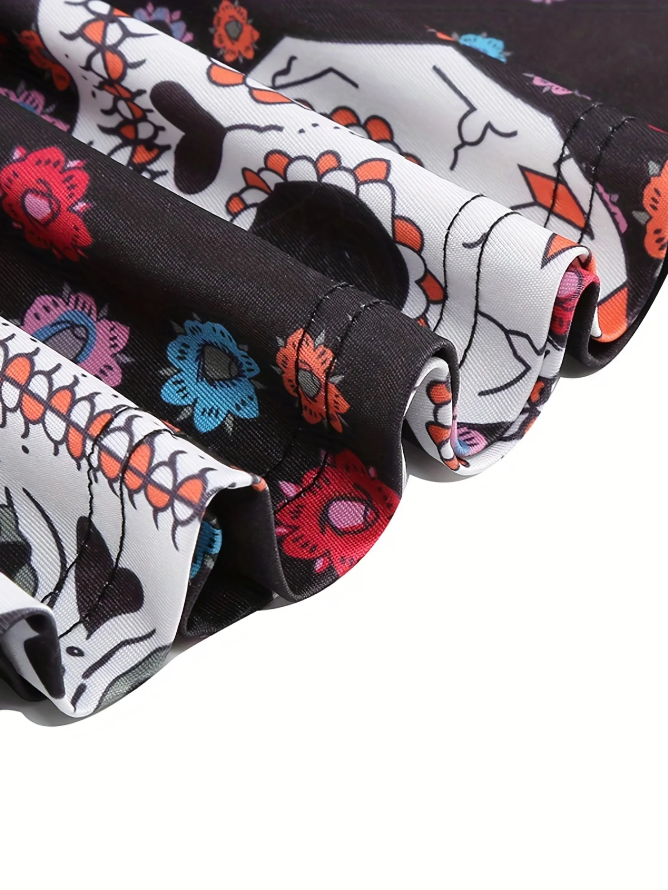 Платье с черепом и цветочным принтом готическое платье без рукавов V-образным