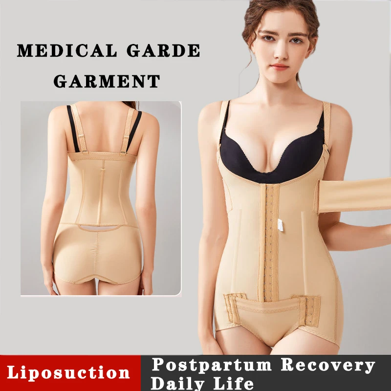 

Postpartum Recovery Body Shaper Medical Grade Garment Abdomen Liposuction Breasted Shapewear Bodysuit Women Strong Compression