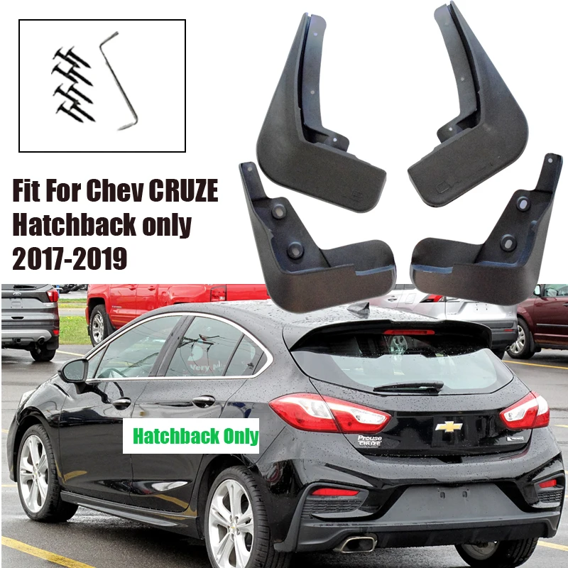 

Car Mud Flaps Splash Guardsfit Fits For Chevrolet Cruze hatchback 2017 2018 2019 Front Rear Mudflaps Mudguards Fender yc101137