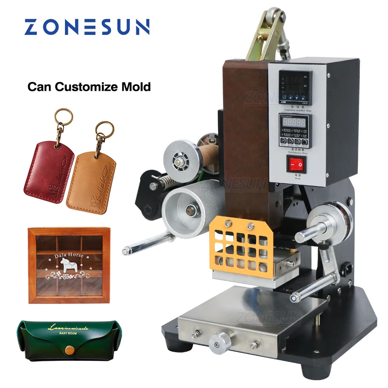 ZONESUN ZSP- 980K автоматическая штамповочная машина для сгибания кожаных логотипов