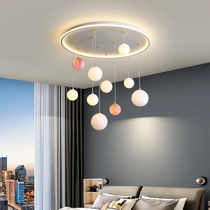 

Nordic Glass loft LED Ceiling Lights for Living room Bedroom Study Room Shops use Modern LED Ceiling Lamp for Baby Kids Bedroom