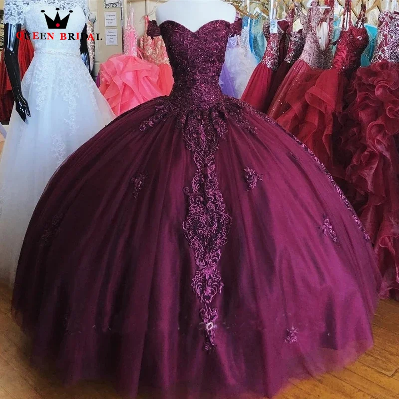 

Classic Tulle Sweetheart Ball Gown Quinceanera Dress Off the Shoulder Beaded Sweet 16 Gowns Vestidos De 15 Años Custom Made ED20