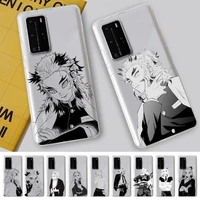 maiyaca demon slayer rengoku kyoujurou phone case for samsung a51 a52 a71 a12 for redmi 7 9 9a for huawei honor8x 10i clear case