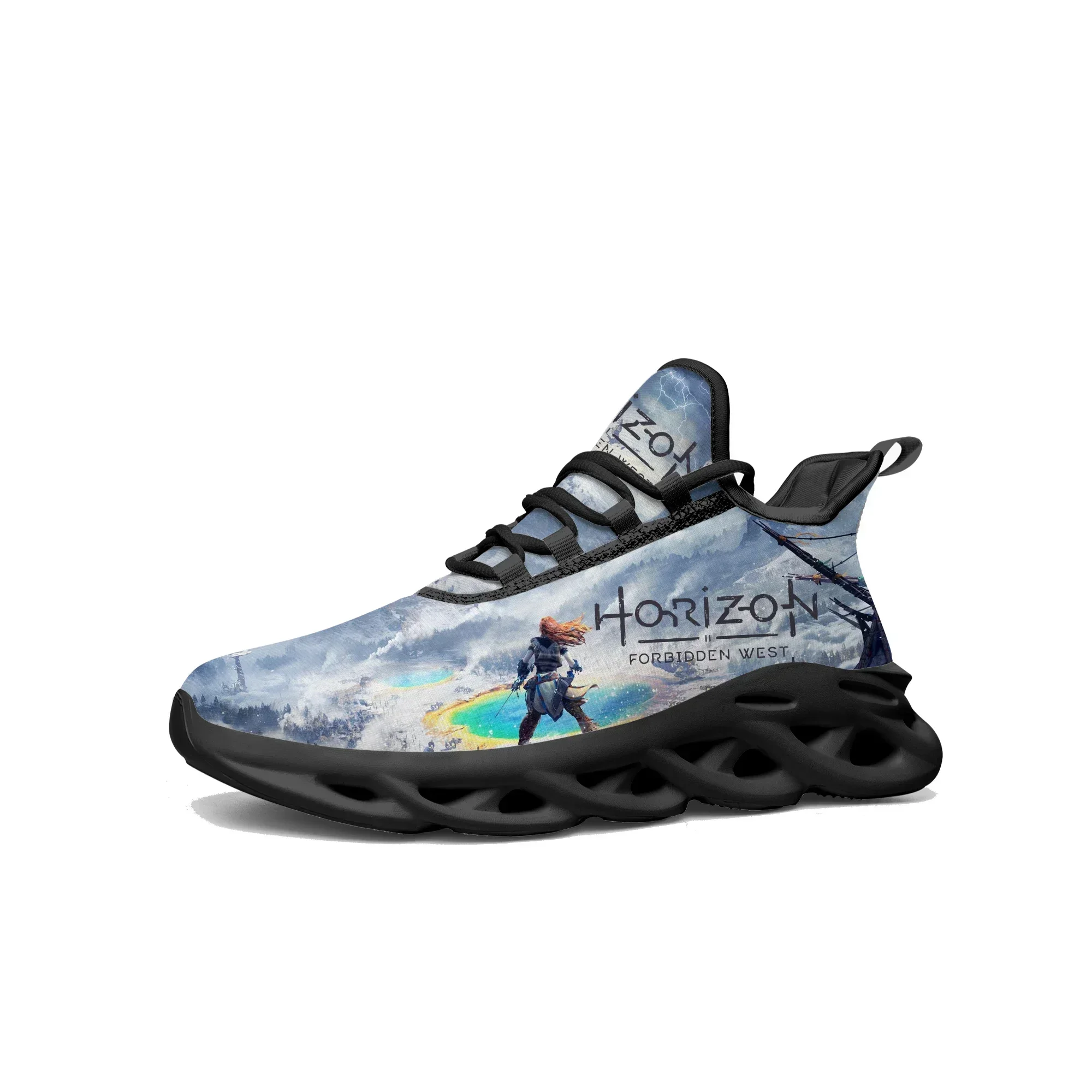 Кроссовки спортивные на шнуровке унисекс плоской подошве