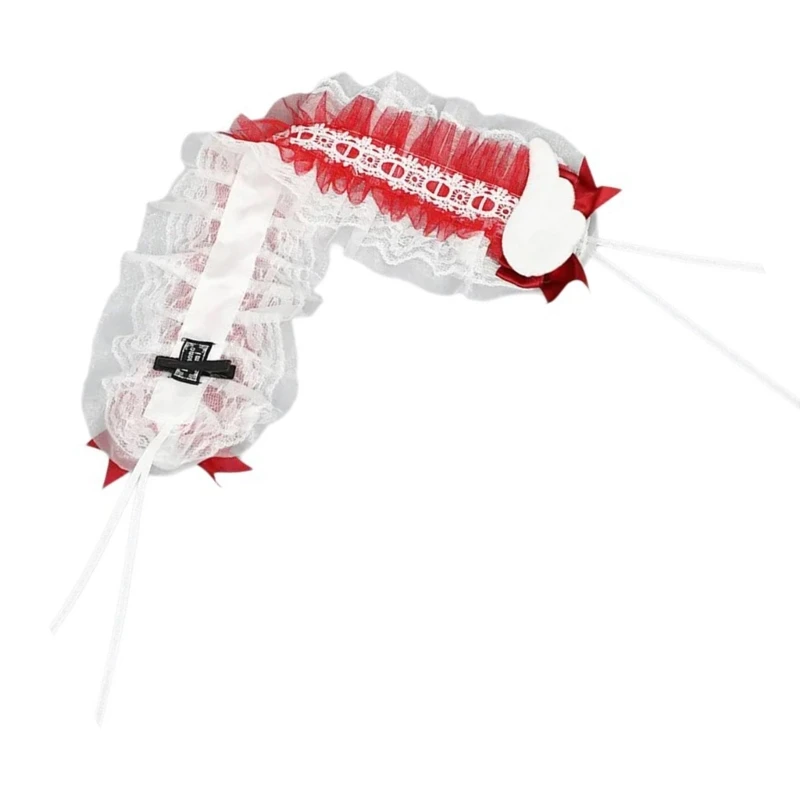 Женские кружевные головные уборы субкультурные повязки на голову с воланами