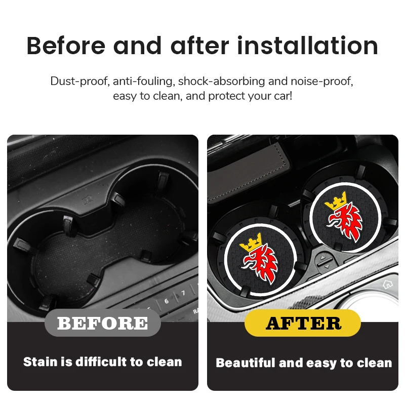 Автомобильный коврик со слотом для чашки воды нескользящий автомобильные