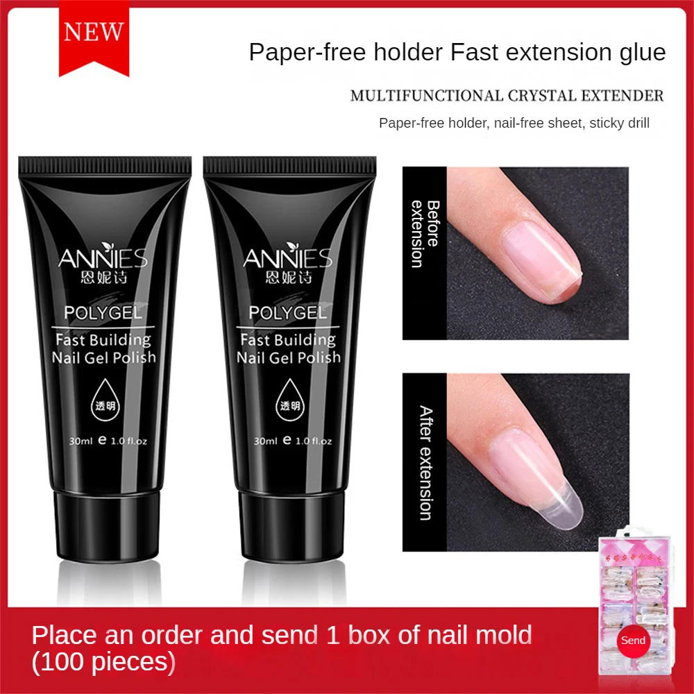 Extension Glue 30ml Transparent Glue Fast And Simple Crystal Glue Not Easy To Shed Nail Art Nail Tube Extender New Diy Nails