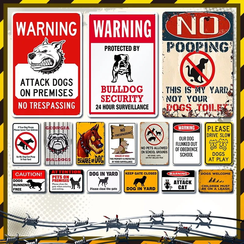 

Плакат с собакой-аттракционом в помещении старомодная жестяная пластина старомодный металлический плакат табличка настенное украшение 20 ...