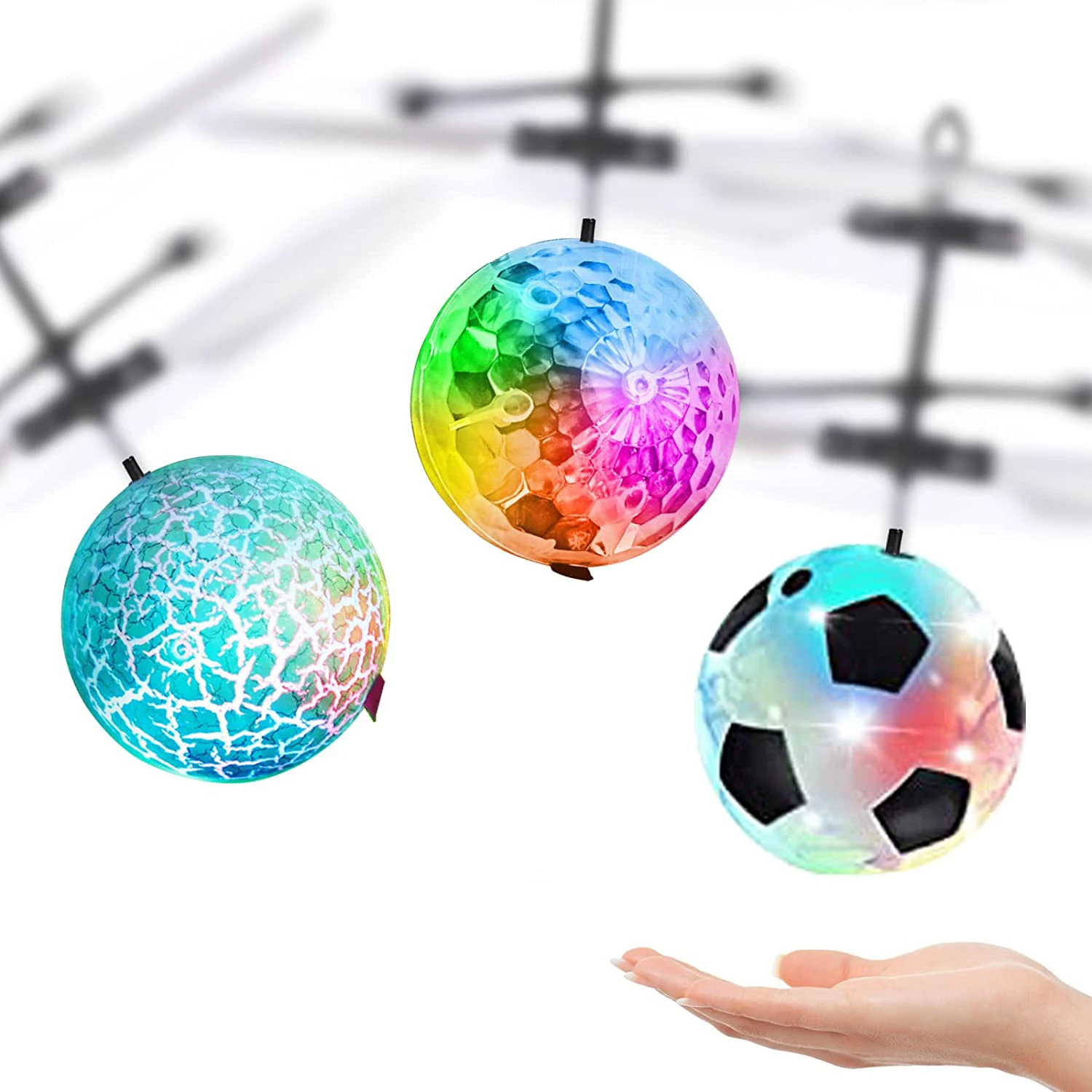 Flying Ball Toys RC Toy for Boys Light Up Ball Mini Drone Infrared Induction Helicopter Indoor Outdoor Ball Floating UFO Toy