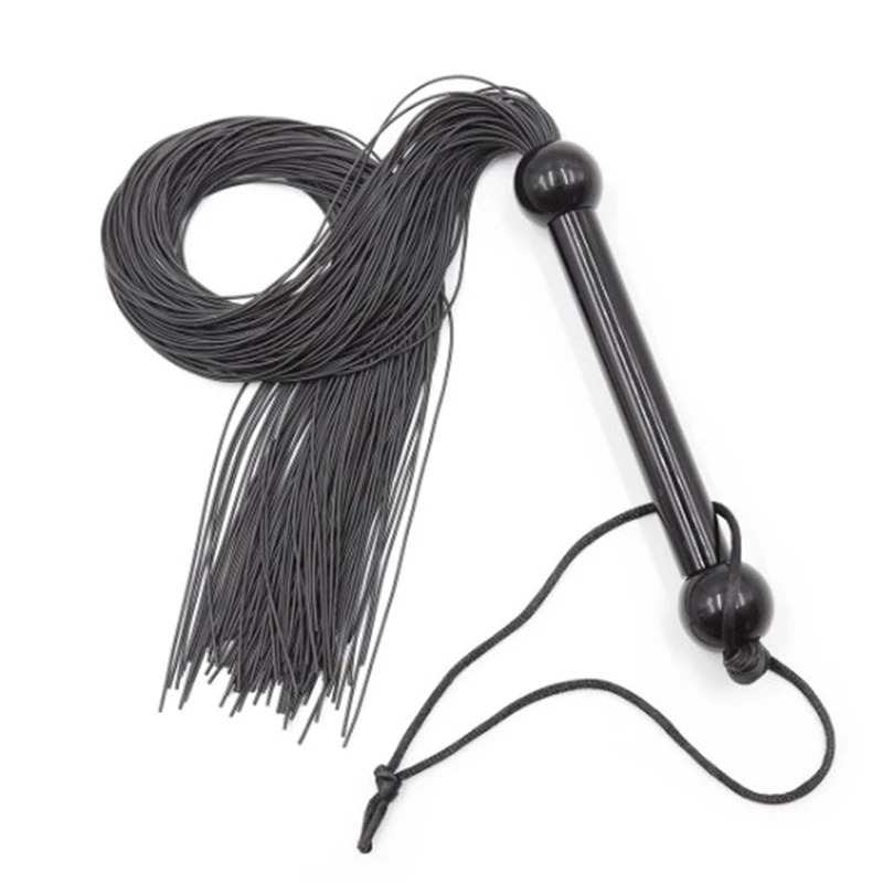 

1pc Silicone Tassel Horse Whip 51cm Equestrian Teaching Training Riding Whips With Handle Flogger Spanking