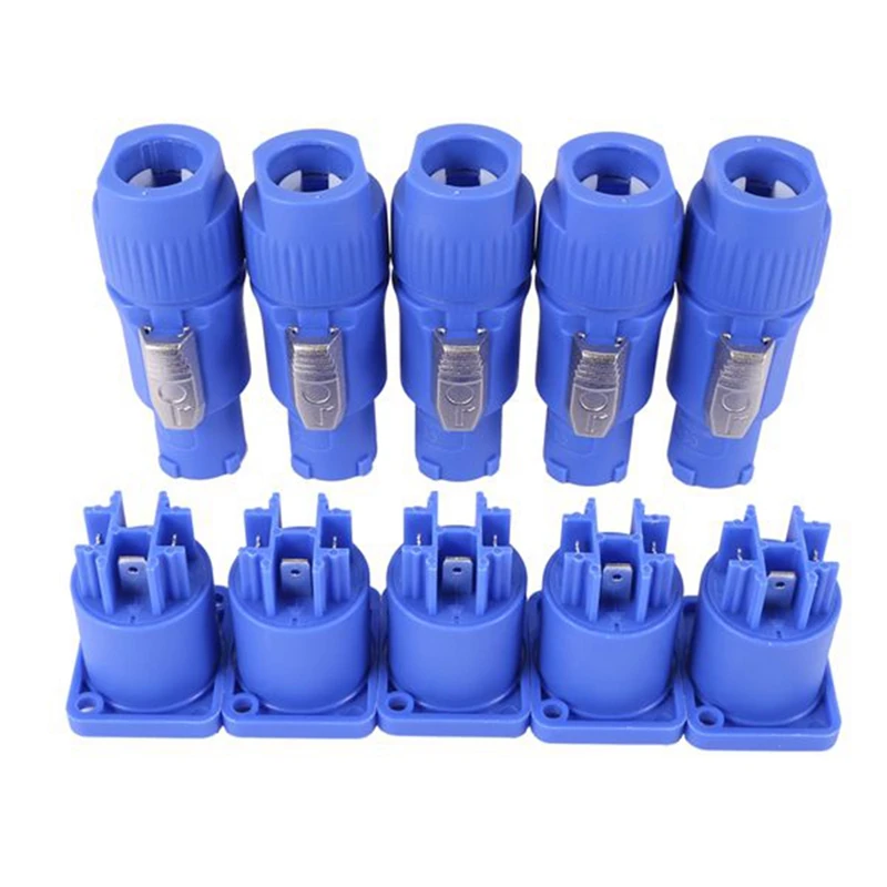 

25Sets Powercon Connector 3Pins 20A 250V Male Plug + Chassis Socket For Electric Drill LED Stage Lighting Power