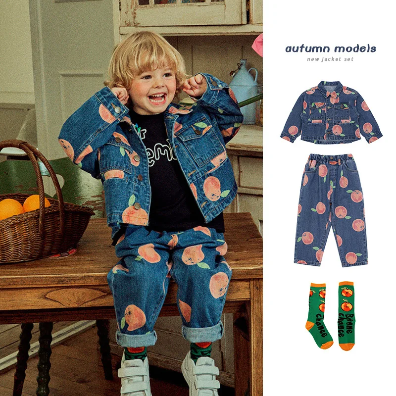 BEBEBE2022 Autumn New Coat Sweater Trousers Cartoon Koala Print Children's Suit kids clothes girls Autumn Korean BEBE Girls Suit