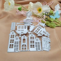 house towns combination metal cutting die scrapbook seal manual cutting die album card cover material diy embossing papercutting