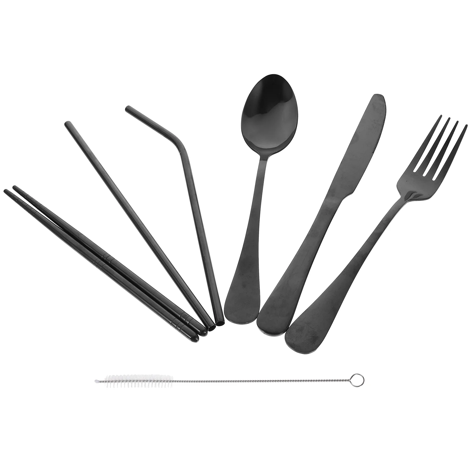 

Fork Spoon Stainless Steel Tableware Eating Utensils Chopsticks Travel Cutlery