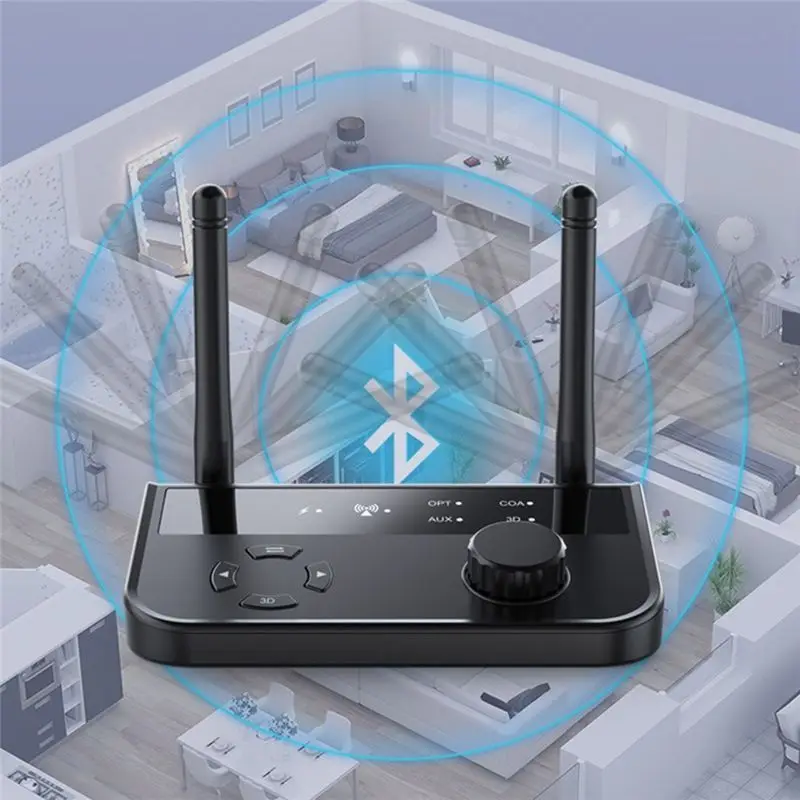 Музыкальный приемник A33T Bluetooth 5.3, беспроводной аудиоадаптер 3-в-1 с оптическим, коаксиальным и AUX входами, 3D-звук для а (art.: 3920dcf7cfcf1) - 3920dcf7cfcf1