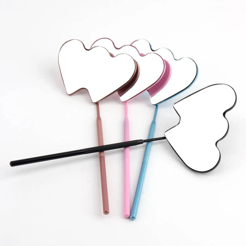 1 шт. зеркало для наращивания ресниц в форме сердца съемное подъема из