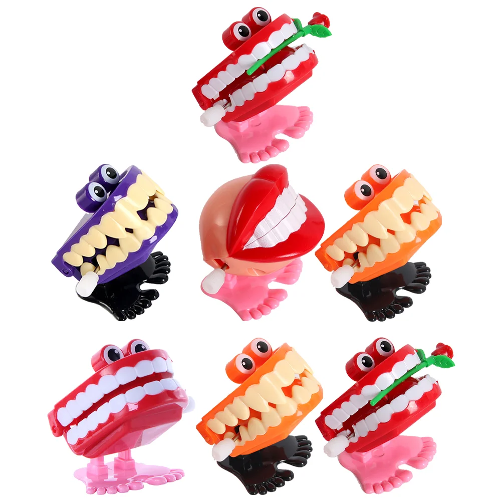 

Chattering With Eyes Wind Chomping Walking Kids Funny Joke Toys Wind Jumping Toys Favors 7pcs