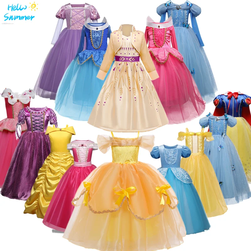 

Детские платья принцессы для девочек, Детский костюм для косплея на Хэллоуин, одежда для ролевых игр, платье, костюмы на Хэллоуин для девоче...