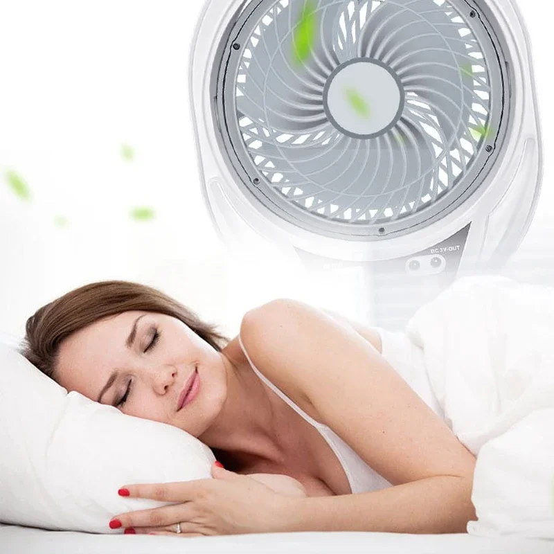 Popular8-inch USB Аккумуляторный солнечный вентилятор светильник набор