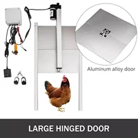 Chicken Coop Door Opener Kits 110V Automatic Opener Kit W/Light Sensor Induction Chicken Pet Dog Door with Infrared Sensor