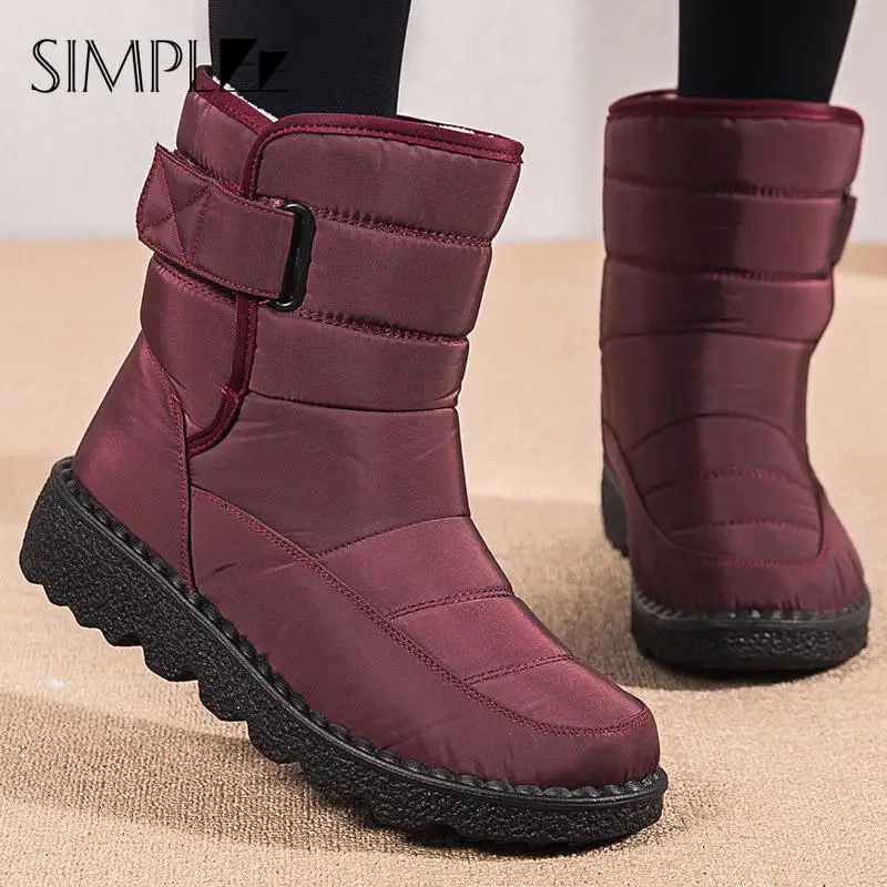 

2022 Women Snow Boots Casual Platform Shoes Waterproof Non-Slip Females Male Ankle Boots Fashion Warm Comfort Female Footwear