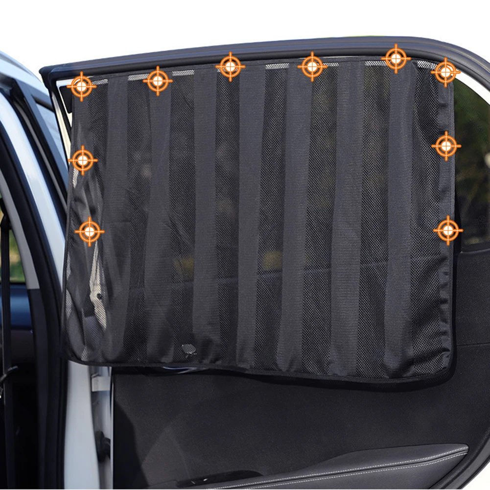 

Universal Car Sun Shade Magnetic Side Window Shade Front and Rear UV Protection Curtain Cover Mesh for Baby Kids Anti-Mosquito