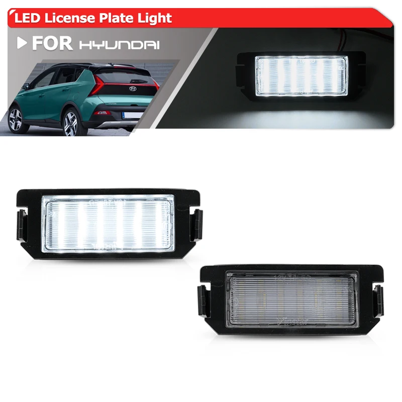

2x для Hyundai Bayon SUV 2021 + Canbus полный белый светодиодный номерной знак свет авто стояночный знак лампы Assy