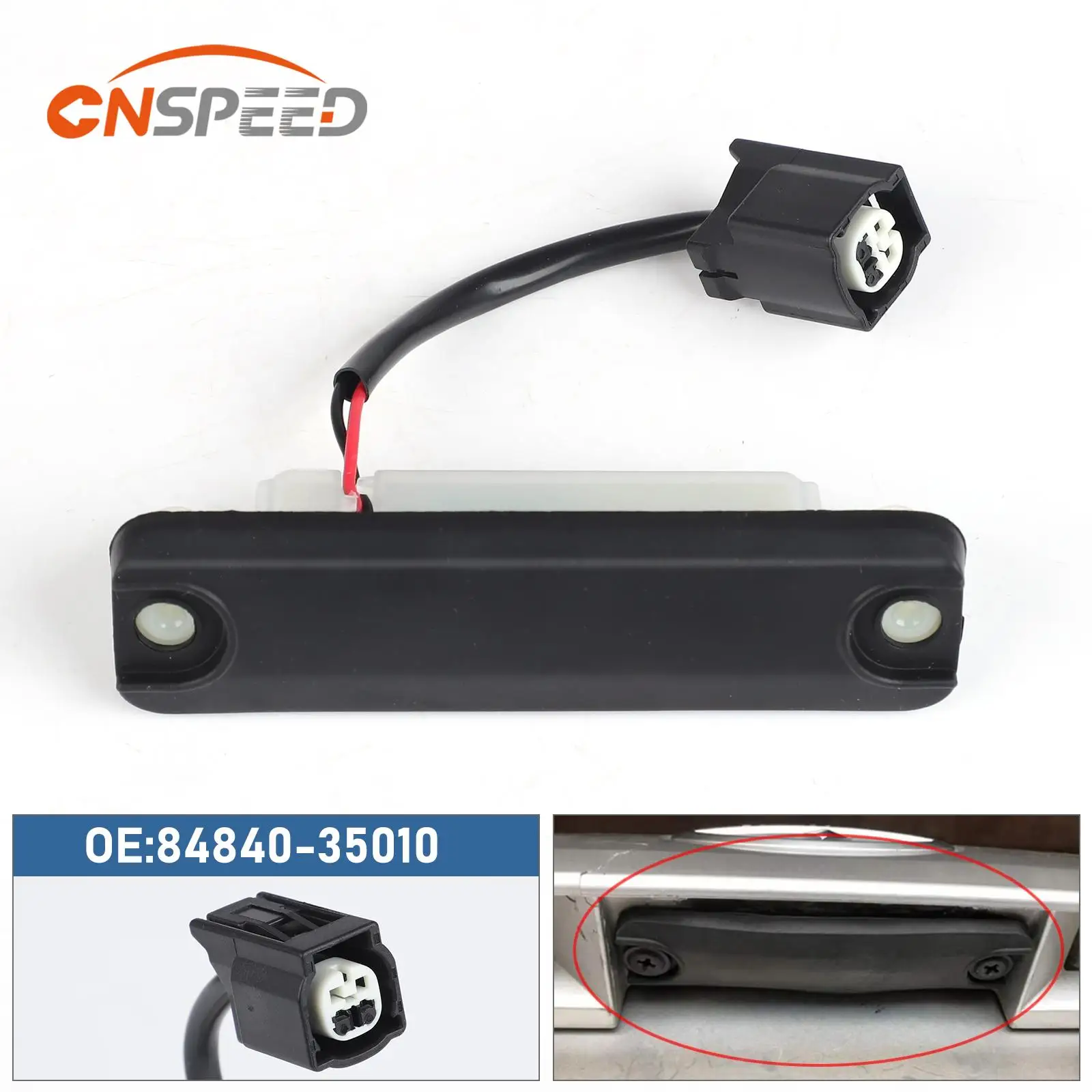 

CNSPEED черный OE 84840-35010 8484035010 задняя кнопка открытия багажника, переключатель блокировки багажника, задняя дверь для Toyota 4Runner 2003-2023